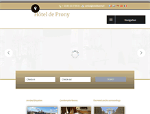 Tablet Screenshot of hoteldeprony.fr